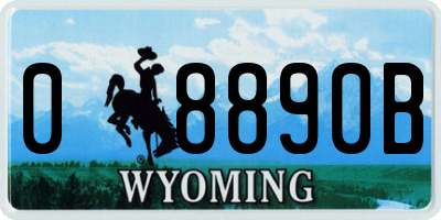WY license plate 08890B