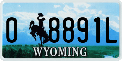 WY license plate 08891L