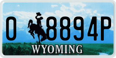 WY license plate 08894P