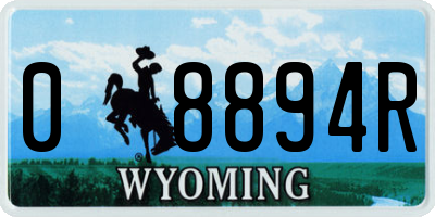 WY license plate 08894R
