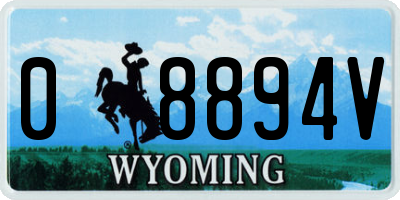 WY license plate 08894V
