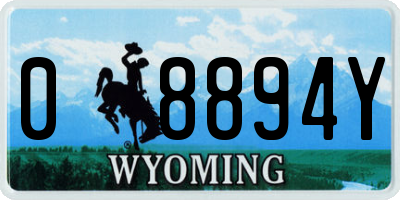 WY license plate 08894Y