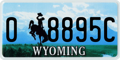 WY license plate 08895C
