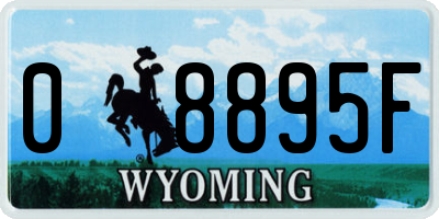 WY license plate 08895F