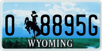 WY license plate 08895G