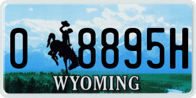 WY license plate 08895H