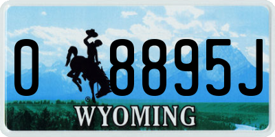 WY license plate 08895J