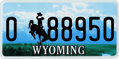 WY license plate 08895O