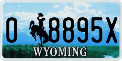 WY license plate 08895X