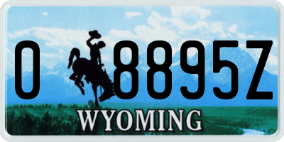 WY license plate 08895Z