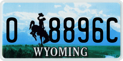 WY license plate 08896C