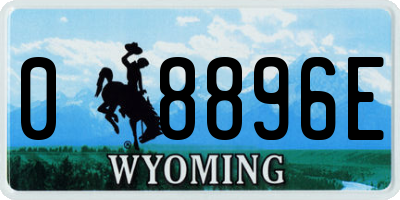 WY license plate 08896E