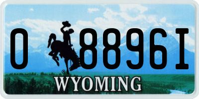 WY license plate 08896I