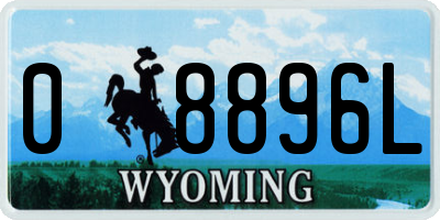 WY license plate 08896L