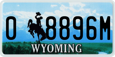 WY license plate 08896M