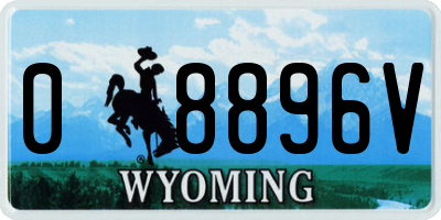 WY license plate 08896V