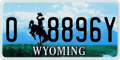 WY license plate 08896Y