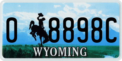 WY license plate 08898C