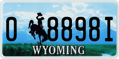 WY license plate 08898I