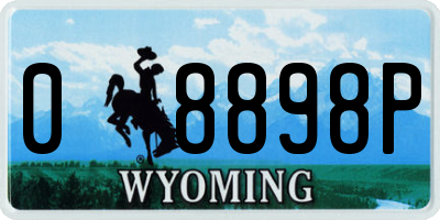WY license plate 08898P
