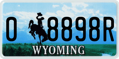 WY license plate 08898R