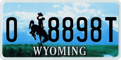 WY license plate 08898T