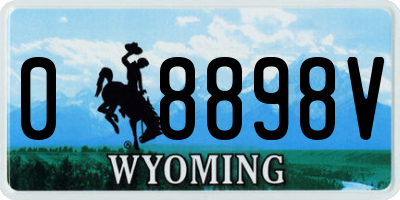 WY license plate 08898V
