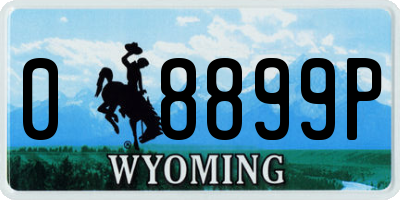 WY license plate 08899P