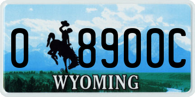 WY license plate 08900C
