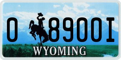 WY license plate 08900I