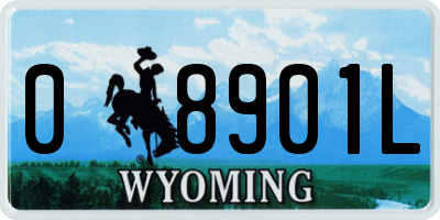 WY license plate 08901L