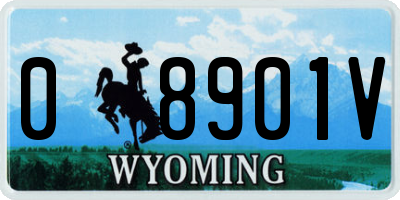 WY license plate 08901V