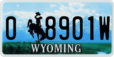 WY license plate 08901W