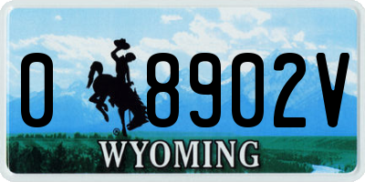 WY license plate 08902V