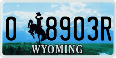 WY license plate 08903R