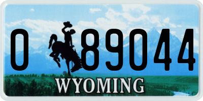 WY license plate 089044