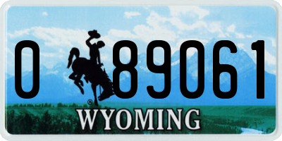 WY license plate 089061