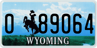 WY license plate 089064