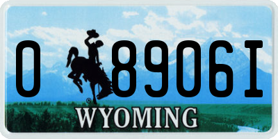 WY license plate 08906I