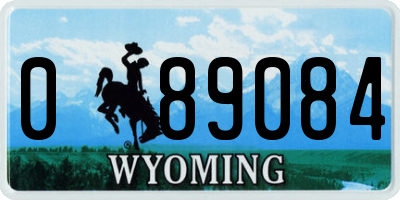 WY license plate 089084