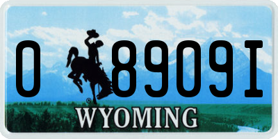 WY license plate 08909I
