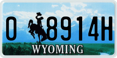 WY license plate 08914H