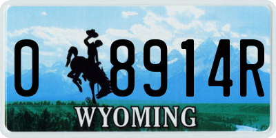 WY license plate 08914R