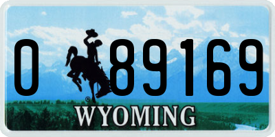 WY license plate 089169