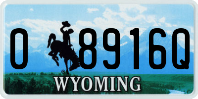 WY license plate 08916Q