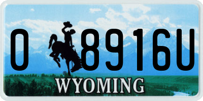 WY license plate 08916U