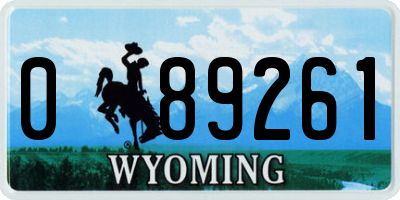 WY license plate 089261