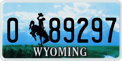 WY license plate 089297