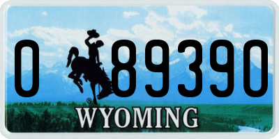 WY license plate 08939O