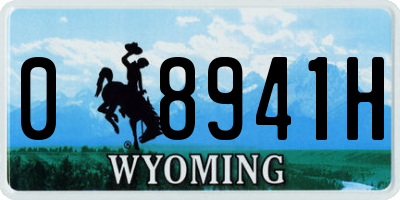 WY license plate 08941H